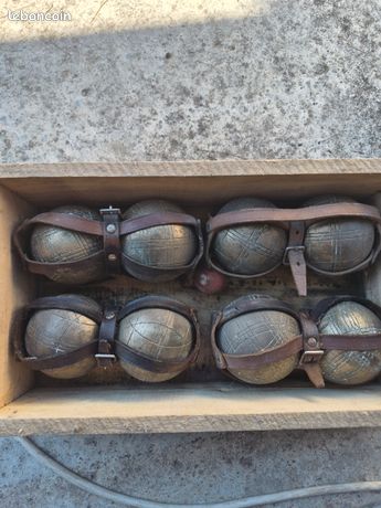 Ancienne Paire De Boules Lyonnaises En Laiton – Sport De Détente, Occasion
