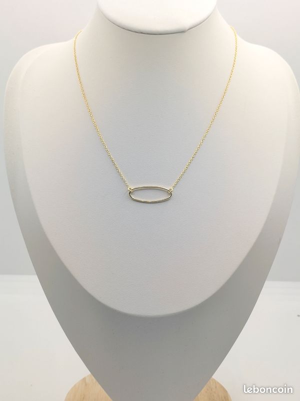 Collier Plaque Or Jaune Thanina Bijoux - Chaîne élégante, Neuf Avec étiquettes, Parfait Cadeau