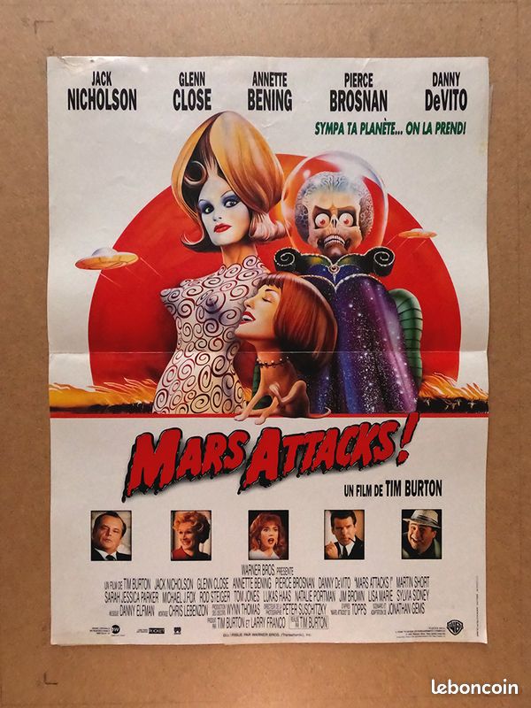 Affiche Poster Mars Attacks – Ciné Culte Science-Fiction – Papier Satiné 300g Haute Qualité