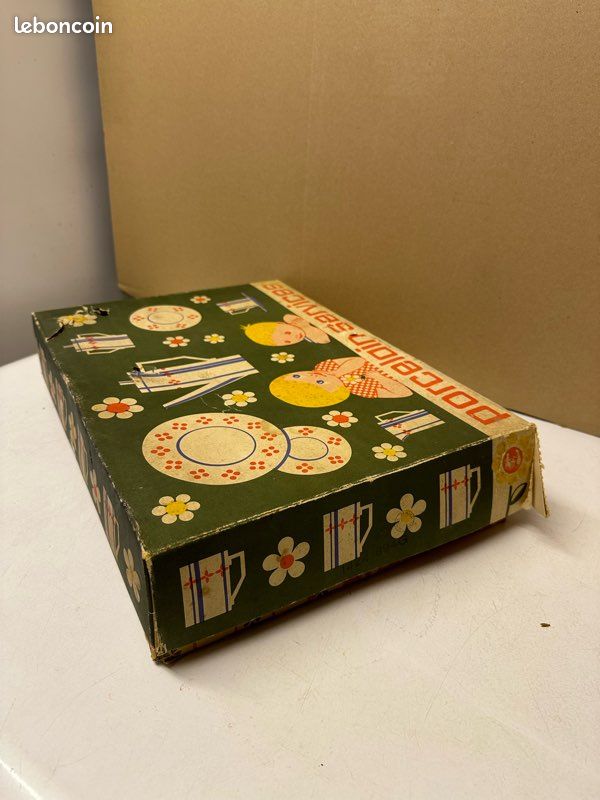 Dînette Ancienne Pour Poupée – Boîte D'origine – Style Creil, Gien Ou Lunéville