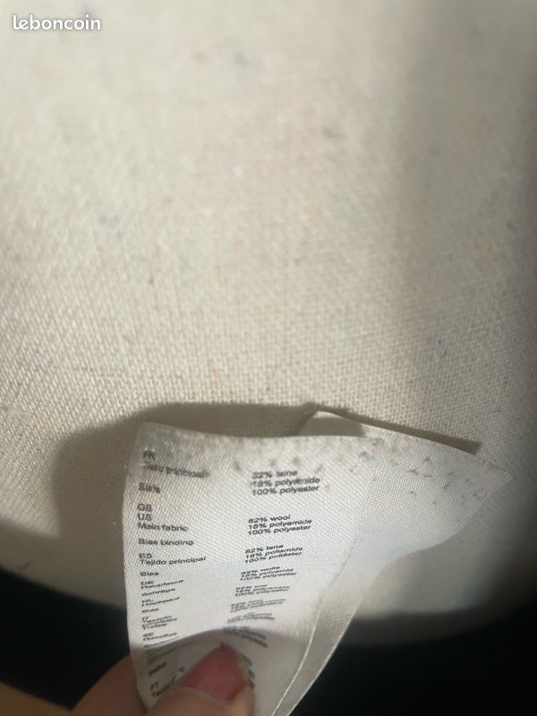 Manteau long MAJE noir en laine – Taille 36 (image 6)