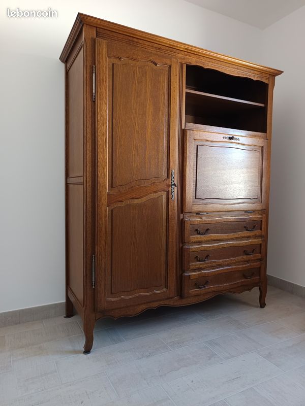 Armoire en bois avec son secrétaire intégré (image 5)