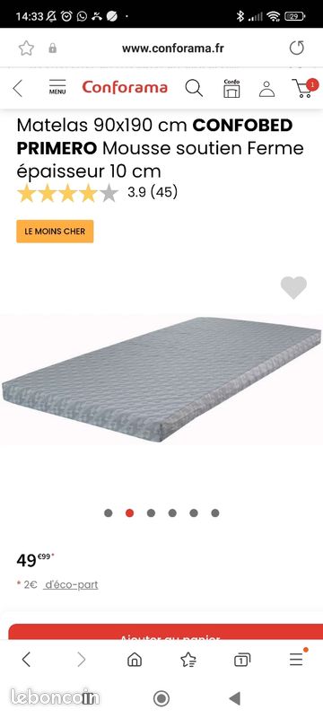 Matelas 1 place neuf (image 4)