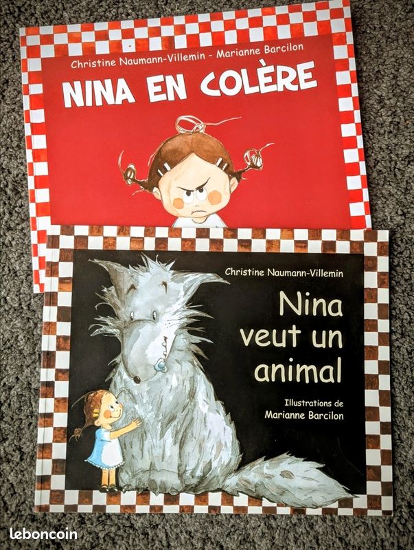 Lot de 2 livres Nina est en colère et Nina veut un animal de Marianne Barcilon et Christine Naumann-Villemin école des loisirs (image 5)