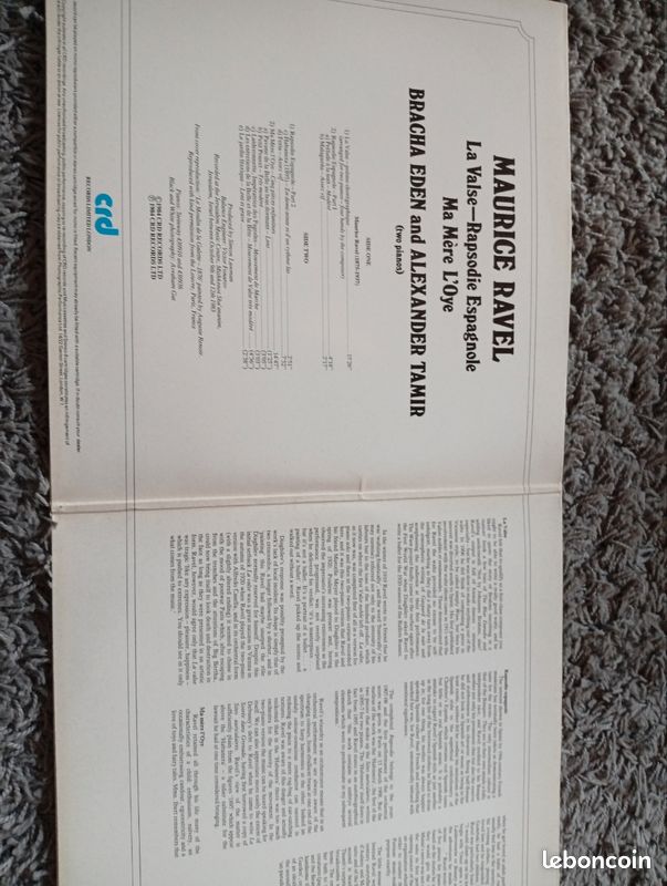 Vinyle 33t Maurice Ravel (image 4)