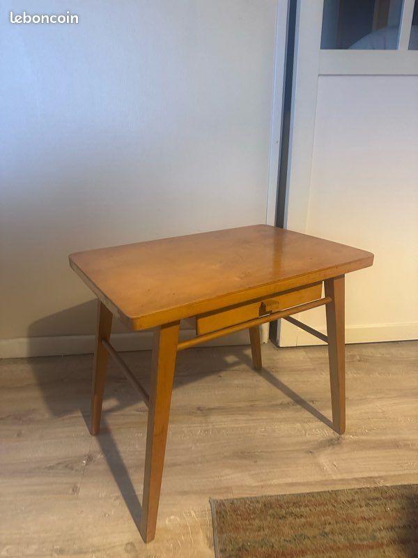 🏷️ Bureau / table de chevet enfant vintage "La Baumann " (Style Compas (image 4)