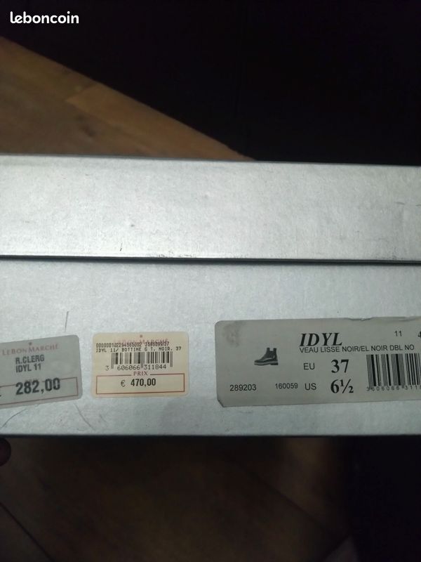 Bottes cuir plateforme noir gris Robert Clergerie T37 avec boîte (image 9)