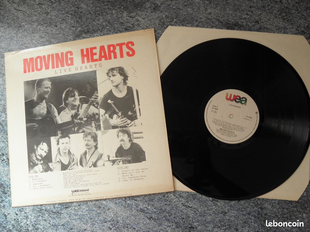 Disque vinyle 33 tours moving hearts live hearts (image 2)