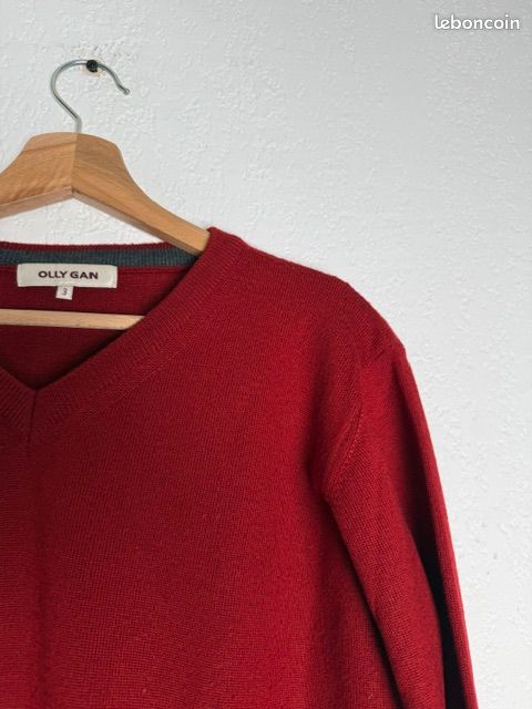 Pull / Rouge / S / Olly Gan / Homme (image 2)