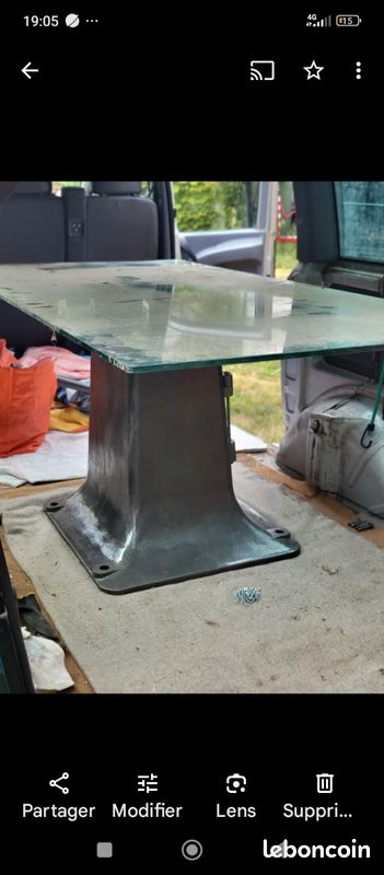 Table pied indus triel (image 7)