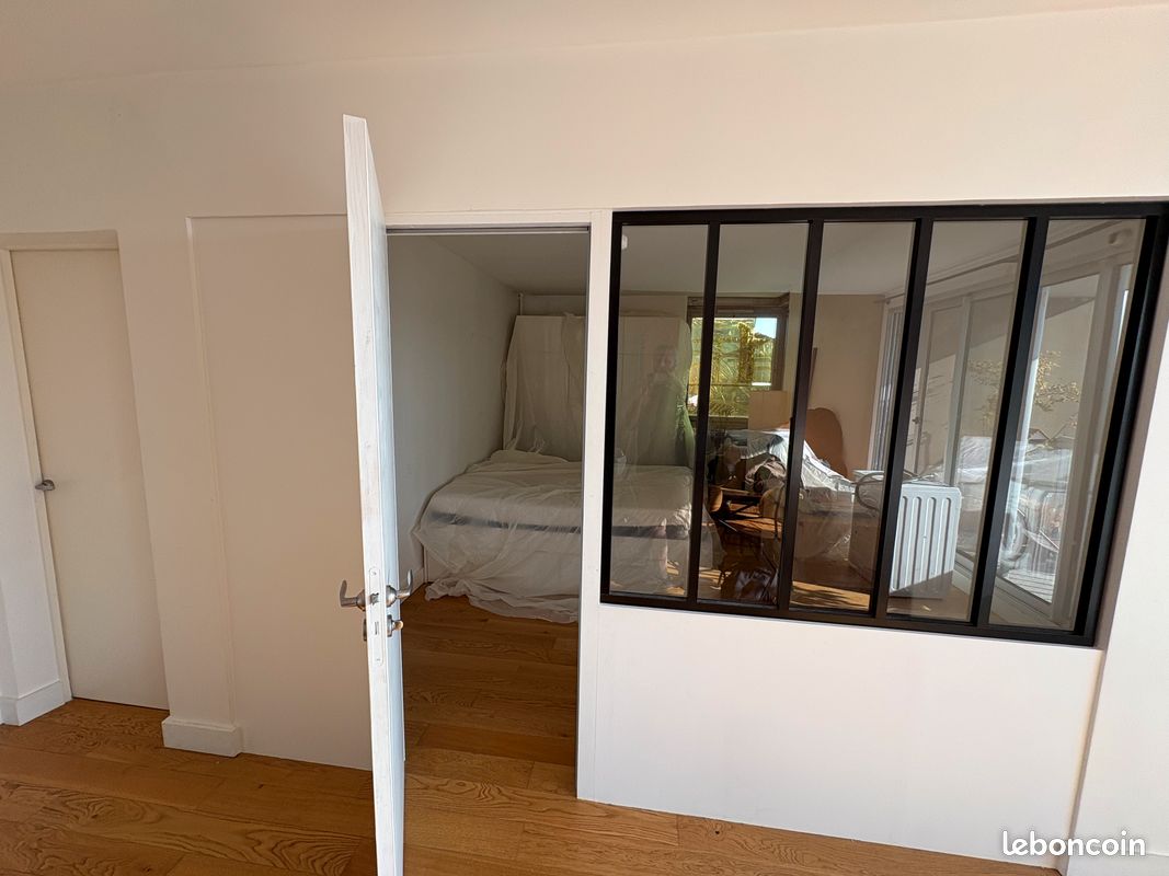 Verrière Atelier en alu noir mat h130xl153cm (image 1)