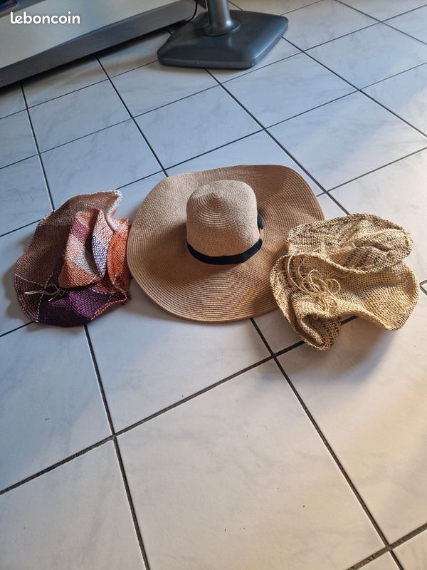 Lot de 3 chapeaux ( 55, 58 et taille unique) (image 2)