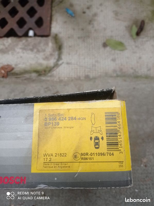 Plaquettes de frein Bosch jeep (image 3)