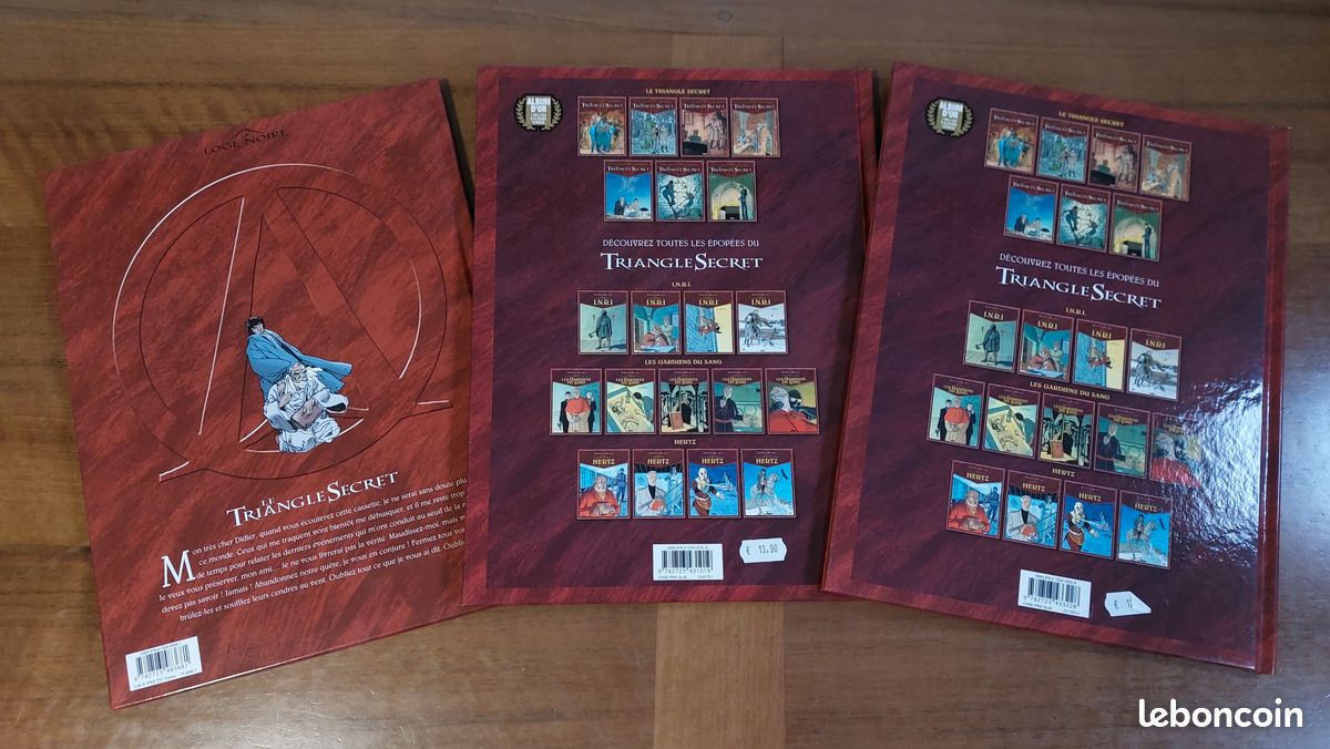 Lot BD Le Triangle Secret collection Glénat (image 2)