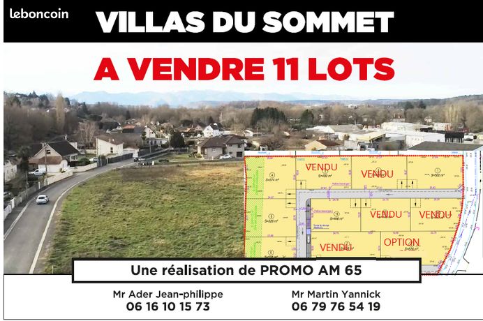 Terrain constructible viabilise juillan 65290
