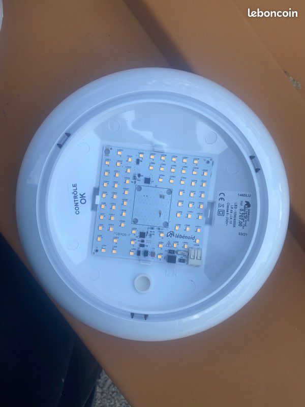 Applique Hublot LED Vernosc T1 1000lm 4000K - Blanc - Lébénoïd (image 3)