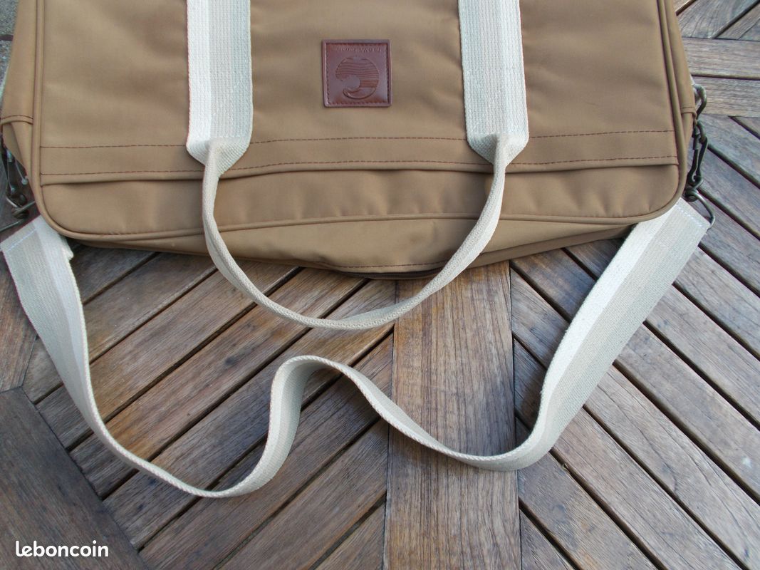 Sac de voyage beige/écru (image 6)