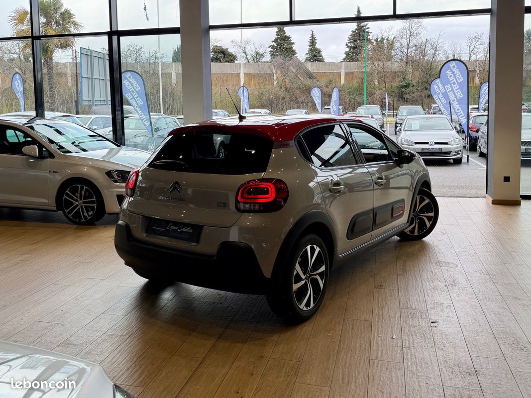 CITROEN C3 1.2 110 SS EAT6 Shine Pack FAIBLE KILOMETRAGE Boite Auto 170.67 EUROS/MOIS (image 4)