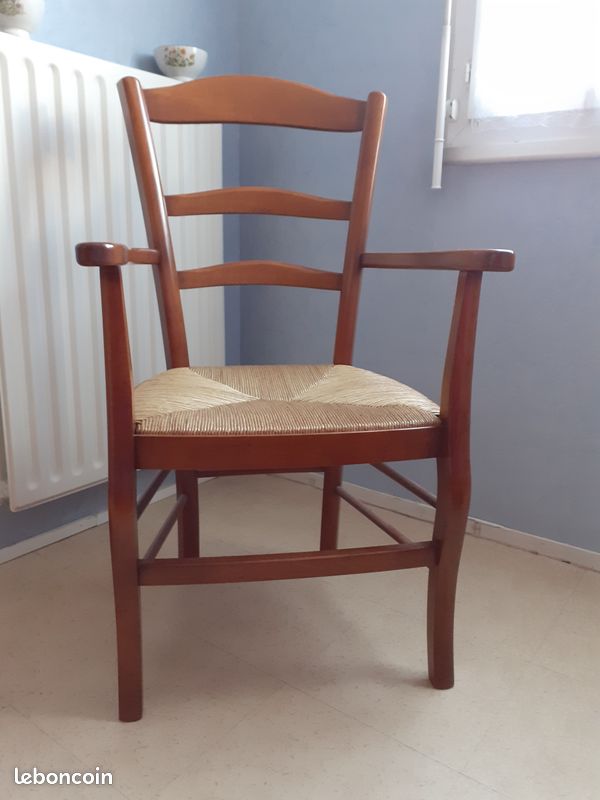 Fauteuil bois-osier (image 1)