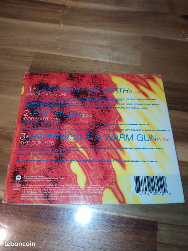 Maxi Cd U2 bono the edge last night on earth (image 3)
