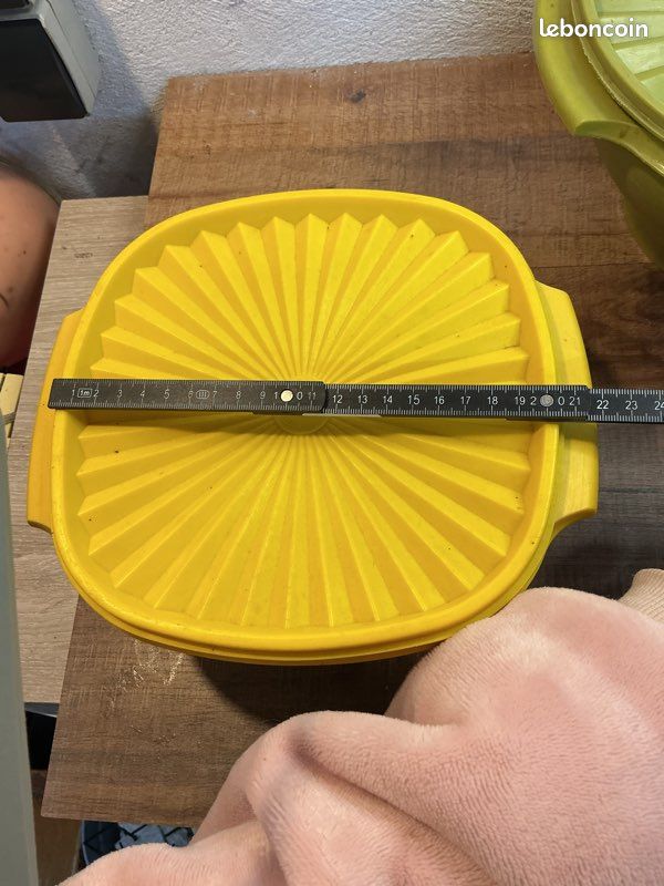 COUVERCLE TUPPERWARE ROND jaune souple 12,5 cm EUR 3,89 - FR