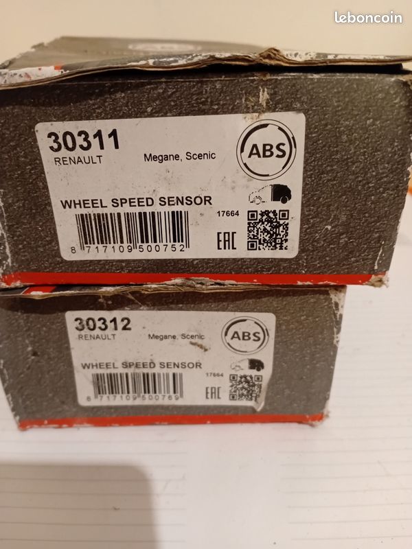 Capteur ABS Vitesse Roue Arrière Gauche/Droite - Compatible Renault Scénic II, Grand Scénic II, Mégane II 2002-2005 - 8200043136