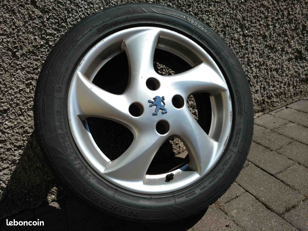 Pack 4 Jantes Alu Peugeot 206 Pneus été 195 50 R15 Équipement auto