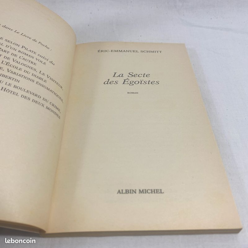 La secte des égoïstes - Éric Emmanuel Schmitt (image 3)