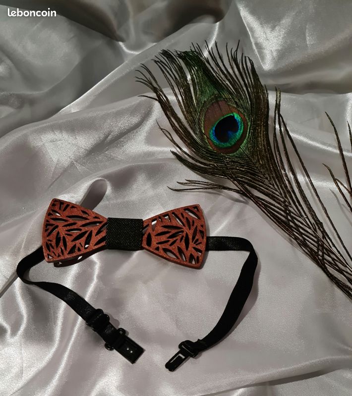 Noeud papillon en bois 🦋 neuf/ accessoire mariage (image 3)
