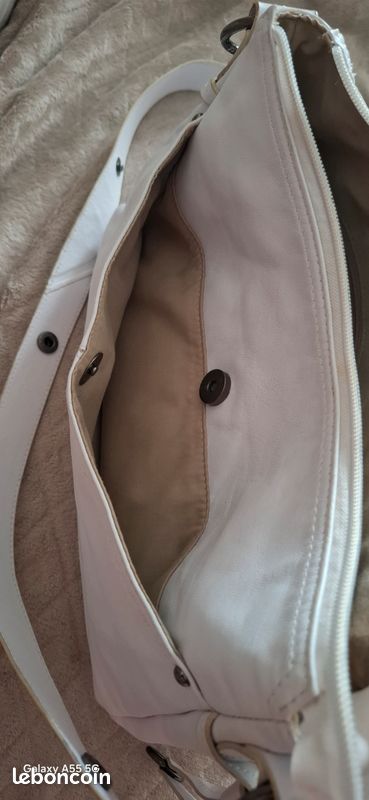 Sac a main blanc tout cuir Kerensse TBE (image 5)