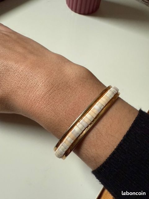 Bracelet opale en pierres nacrées (image 1)