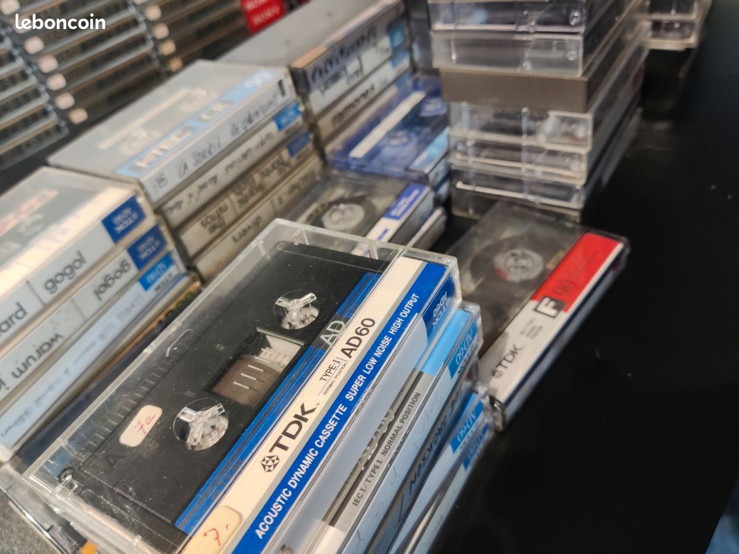 Lot De 10 Cassettes Audio TDK AD90 – Type I, Enregistrées 1x, Quasi Neuves