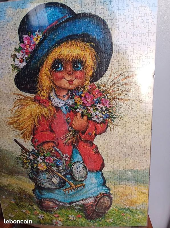 Broche Bijou Vintage Années 70 - Dessin Couleur Poulbo, Modèle A04, Occasion