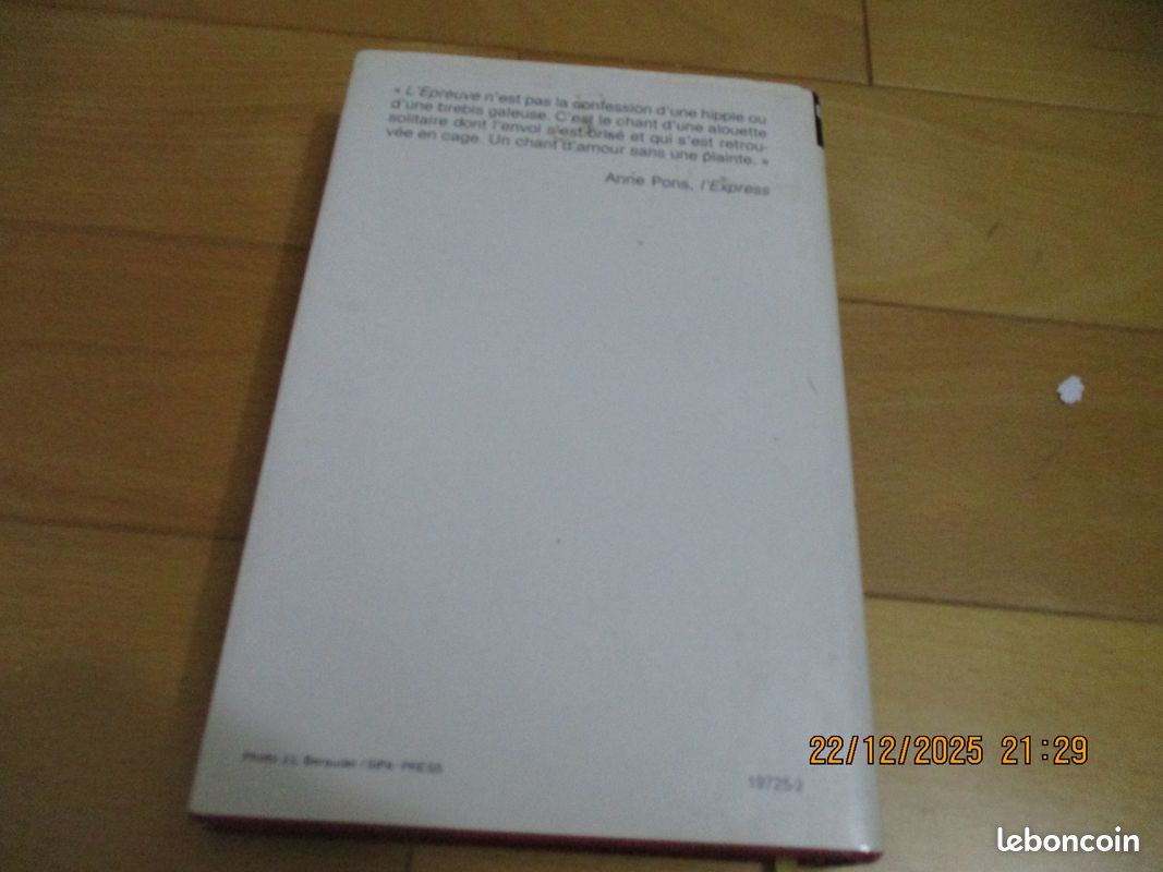 Livre L' Epreuve Béatrice Saubin (image 2)