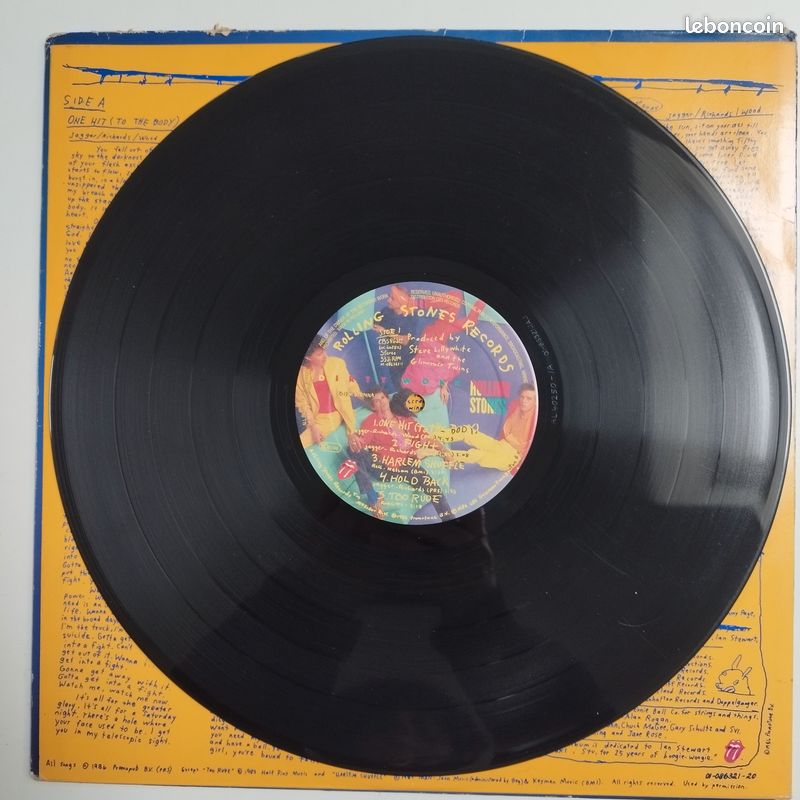 Rolling Stones LP Dirty Work (pressage 1986) Disque vinyl original 33t (image 5)