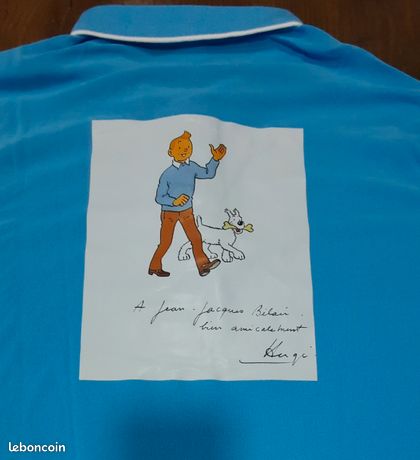 T-shirt 100% Coton Tintin Reporter Avec Milou - Motif 2024 - Taille XL - Officiel Tintinimaginatio