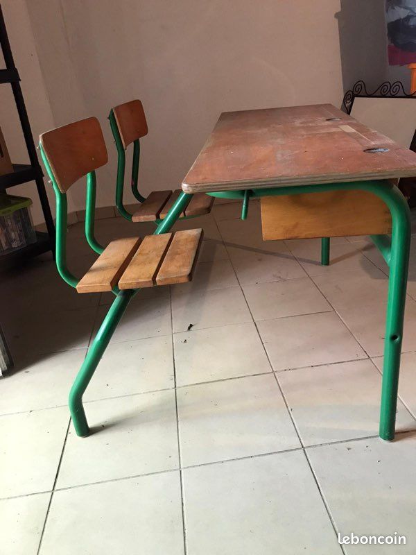 Bureau pupitre double vintage (image 1)