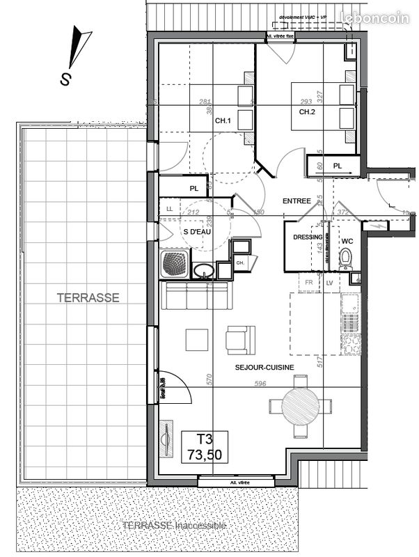 Appartement 3 pièces 75 m² · à Auray · 75 m² · 875 €/mois