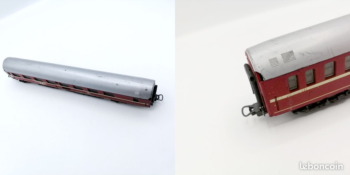 Lot De 2 Voitures LIMA échelle N 1/160 - Trans Europe Nuit - Réf 320305 - Train Miniature Rare