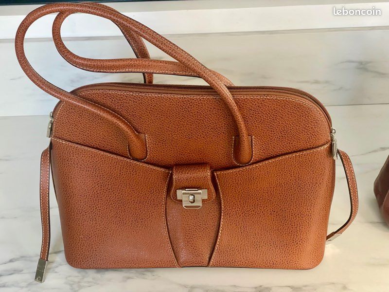 Sac à Main Mondani New York En Cuir Cannelle - Occasion, Taille Moyen