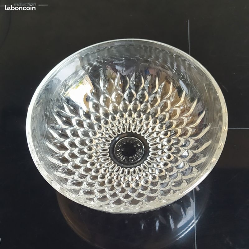 Lot De 5 Coupelles Blanches Huilor Dulcine Vintage - Verre Opalex, Fabriqué En France