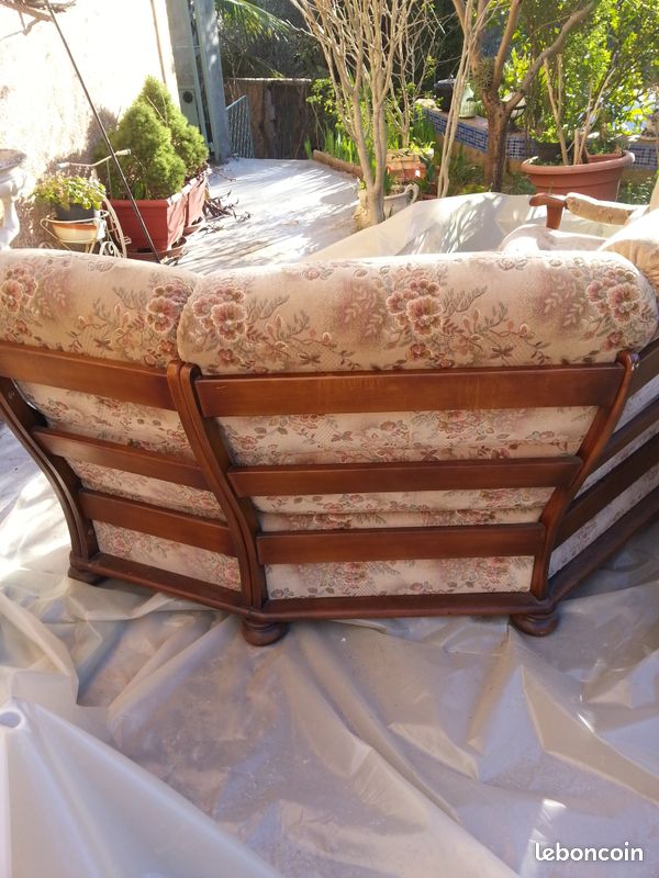 Canape convertible velour de gene bon etat 5 place (image 1)