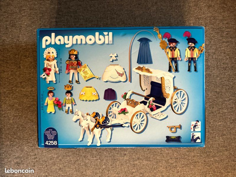 Playmobil 4258 Princess Mariés avec carrosse enfants valet & cocher