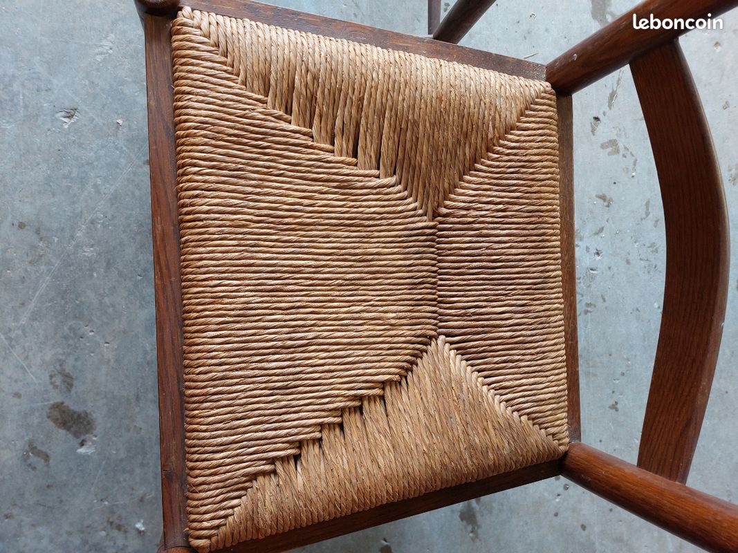 2 vintage chaises chêne (image 3)