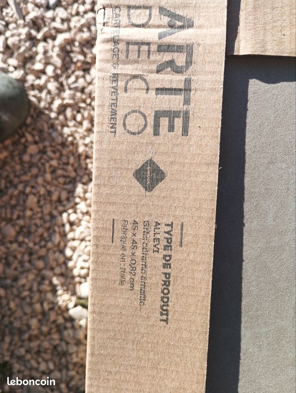 Carrelage grès cérame arte déco allevi taupe 45x45 cm soit 1,4m2 (image 2)