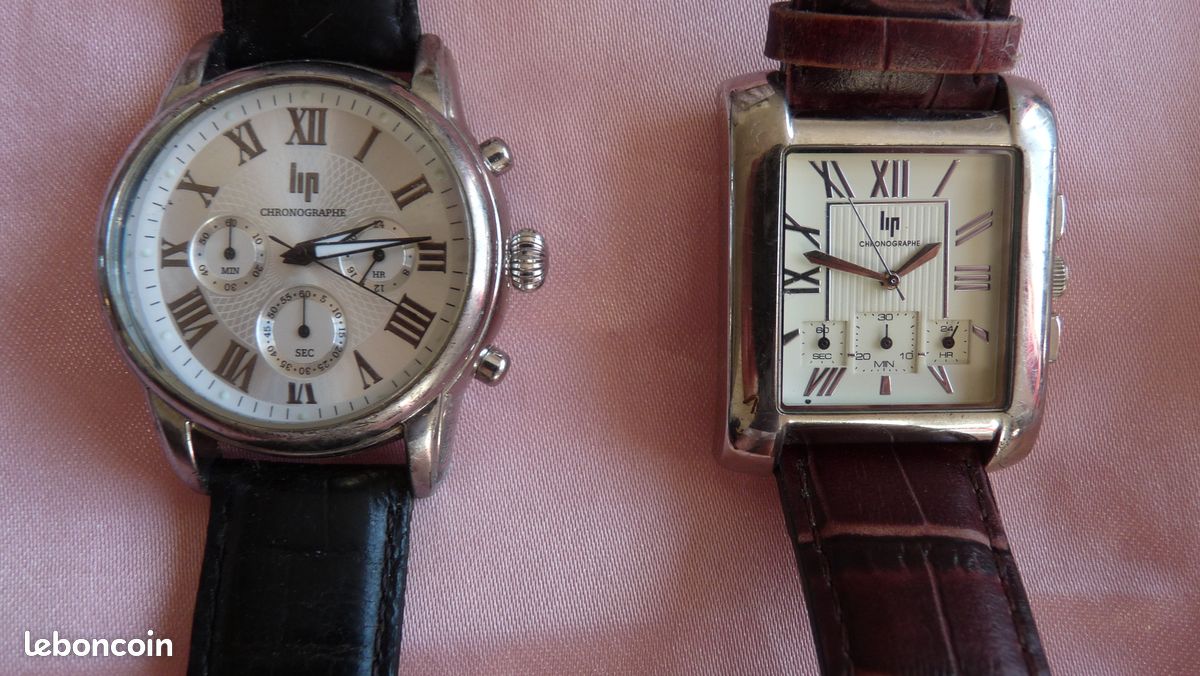 Lot De 5 Montres Anciennes Lip Vedette Chapellier - Bracelets - Occasion (Collection Vintage)