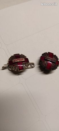 Broche Ancienne émaillée Croix Rouge "Donneur De Sang" - Occasion
