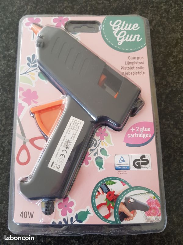 Pistolet à colle neuf avec support + 10 bâtons de glue gun (image 1)