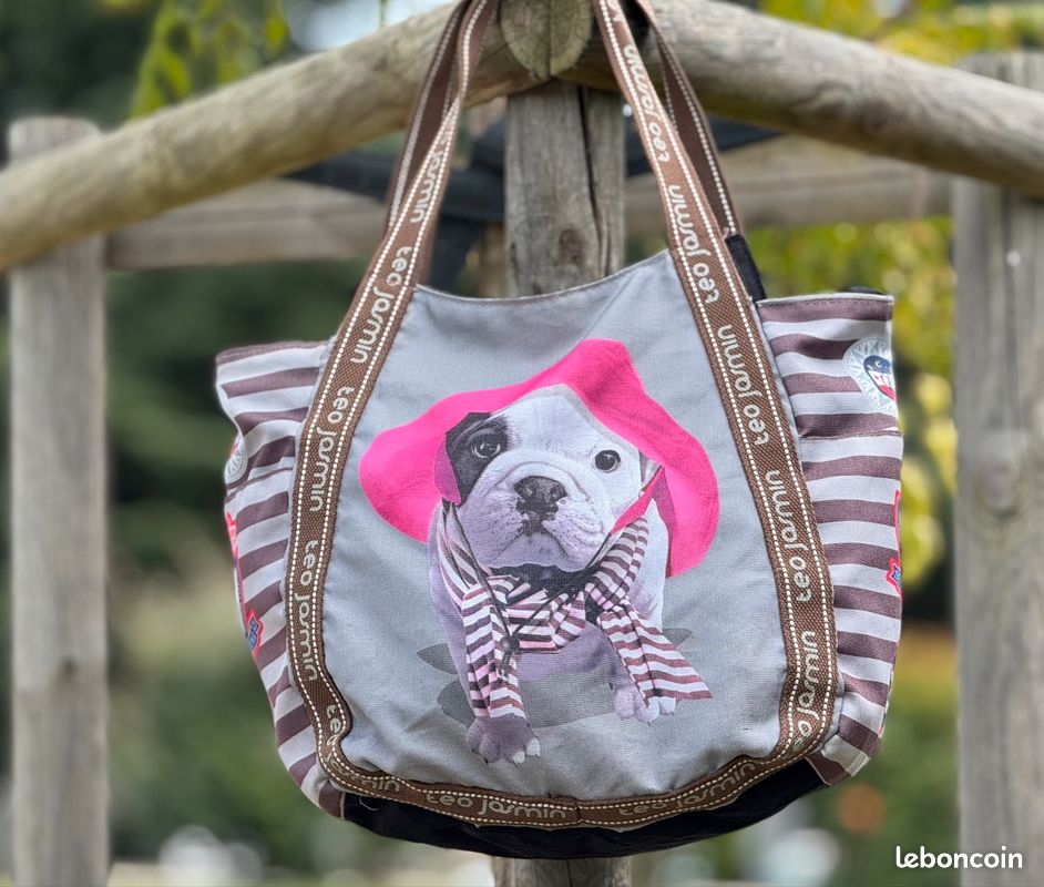 Tote Bag Sac Teo Jasmin Chien Sac Cabas Teo Jasmin Outlet