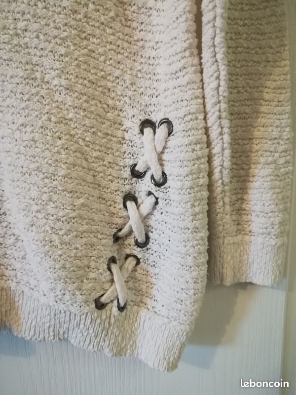 Pull blanc en coton T42 (image 6)
